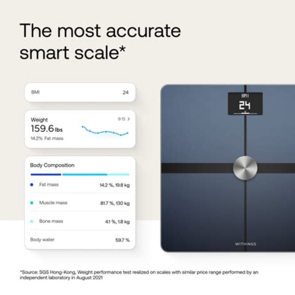 Withings Body+ Smart Wi-Fi bathroom scale - Scale for Body Weight - Picture 3 of 3